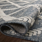 Loloi Rainier Denim / Ivory Rug No.1 RUGS - synthetic Loloi 18" x 18"