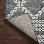 Loloi Rainier Denim / Ivory Rug No.1 RUGS - synthetic Loloi 18" x 18"