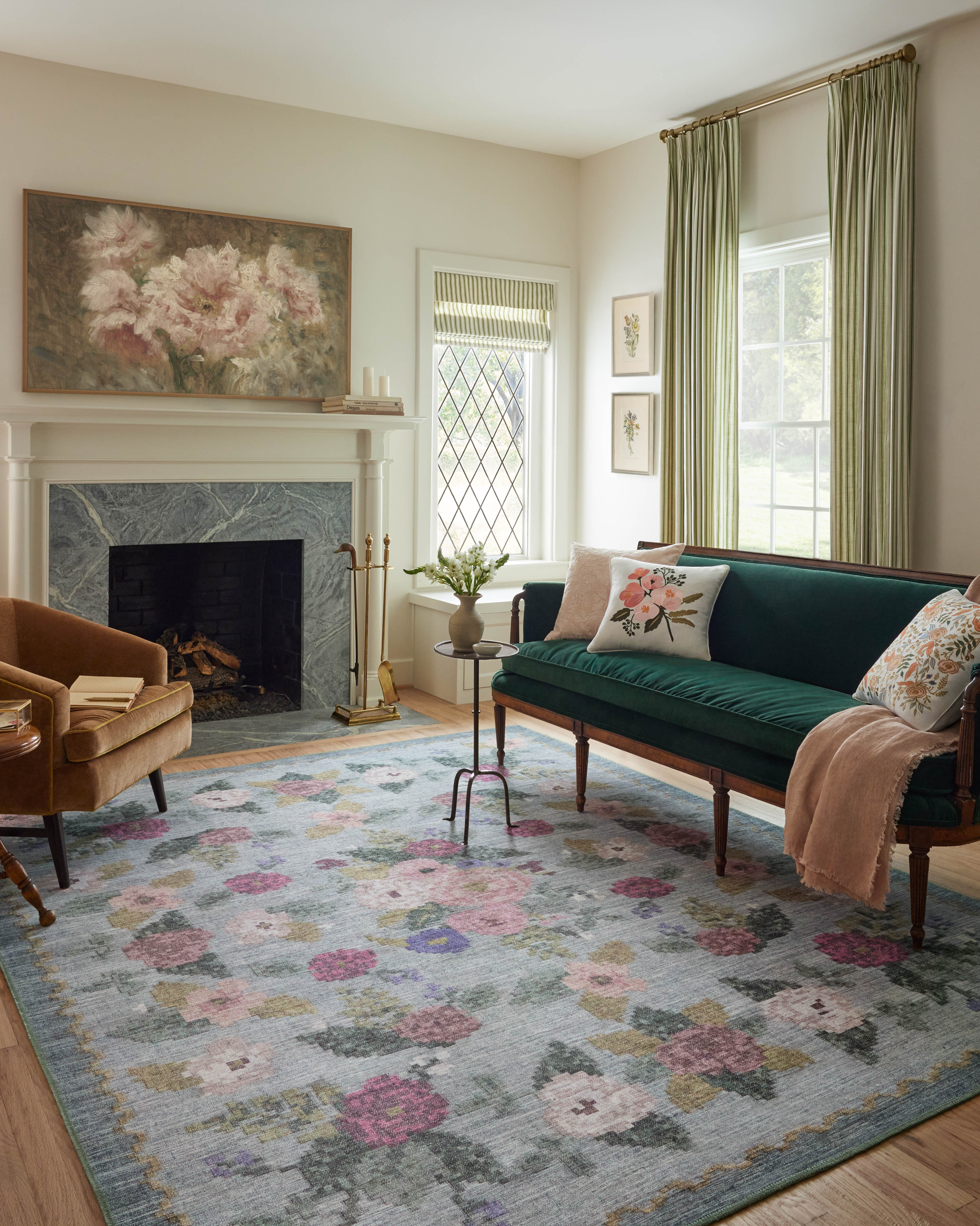Rifle Paper Co. x Loloi Rosa Sky Rug RUGS - synthetic Loloi