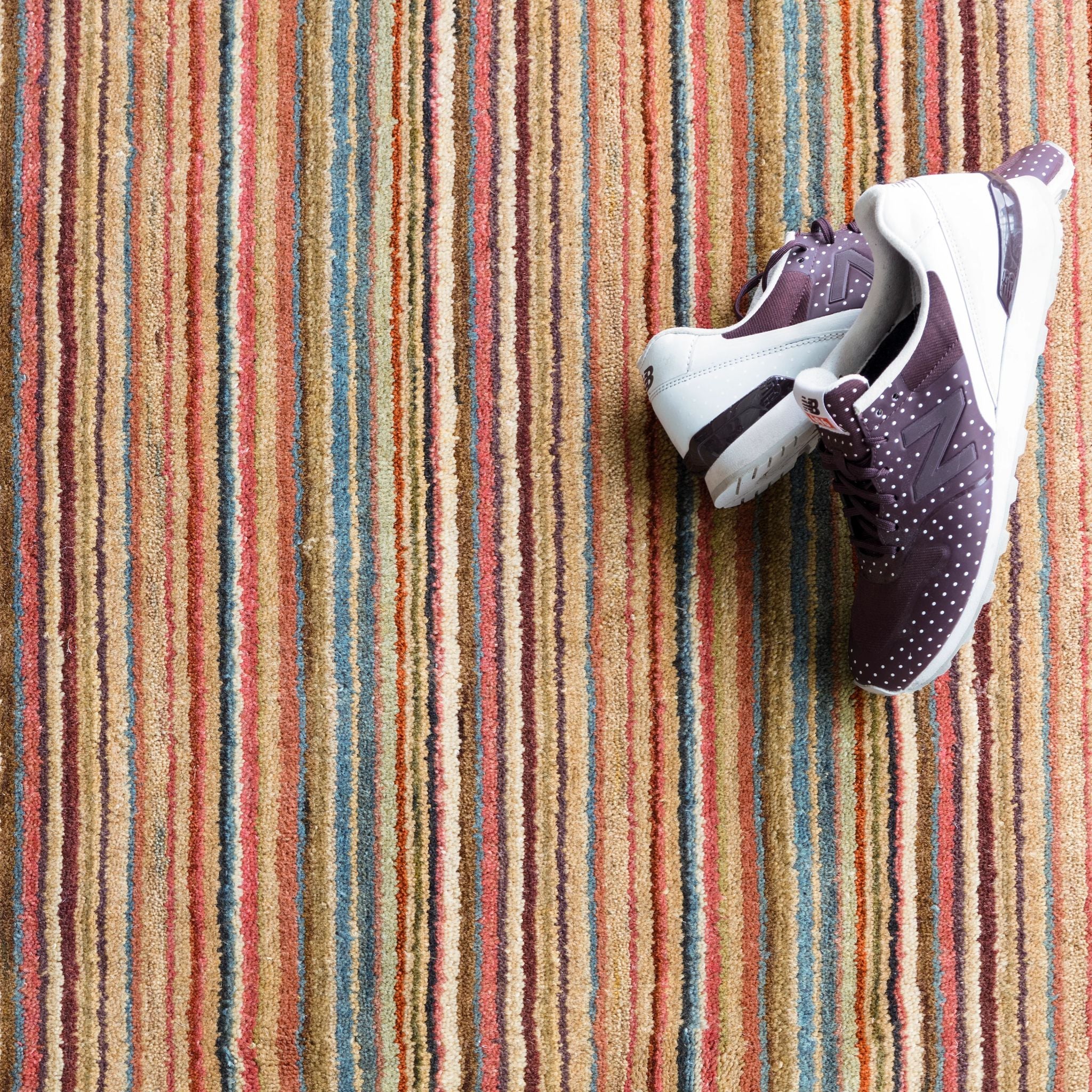 Brindle Stripe Hand Loom Knotted Wool Rug RUGS - wool Dash & Albert