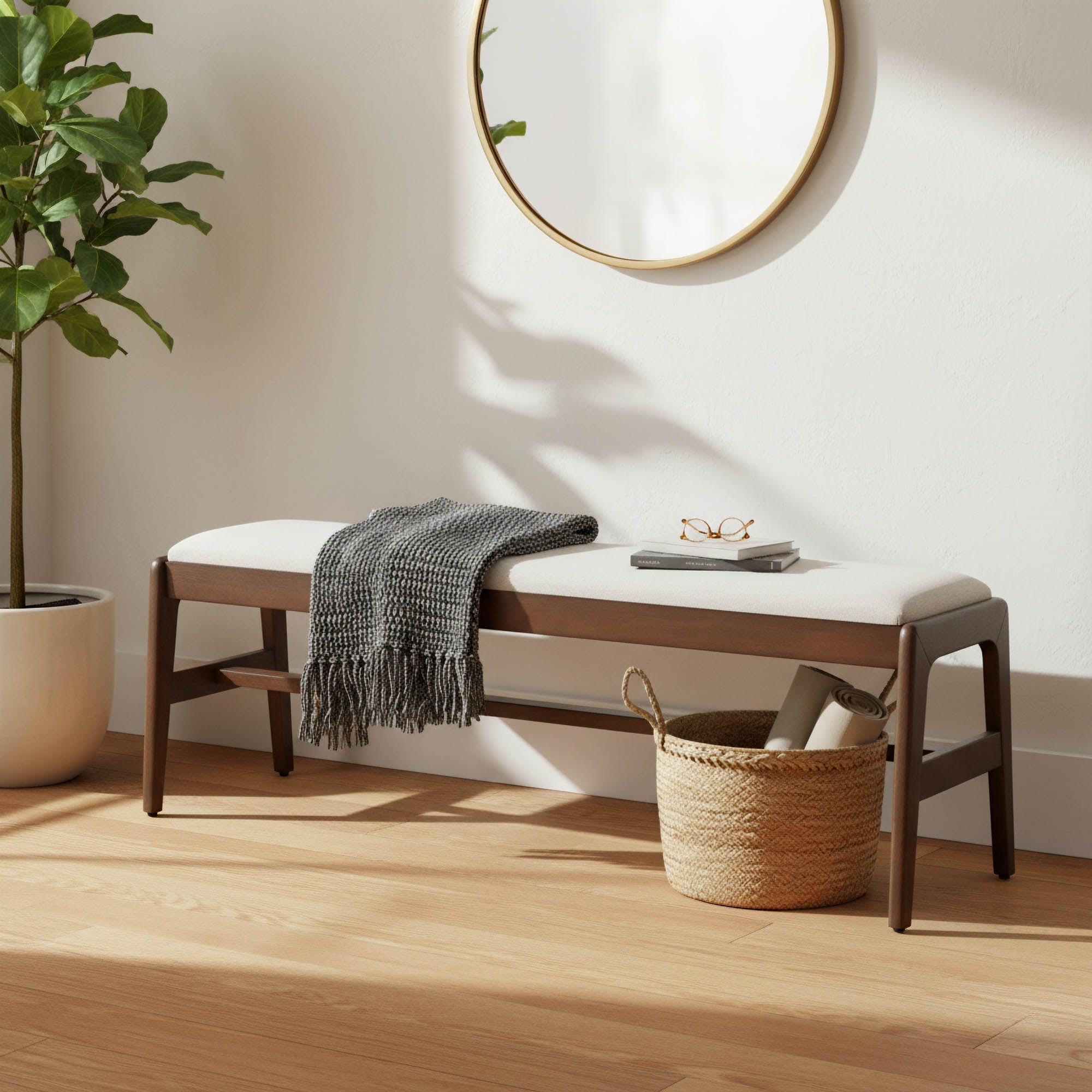 Remi Upholstered Bench FURNITURE - benches LH IMPORTS