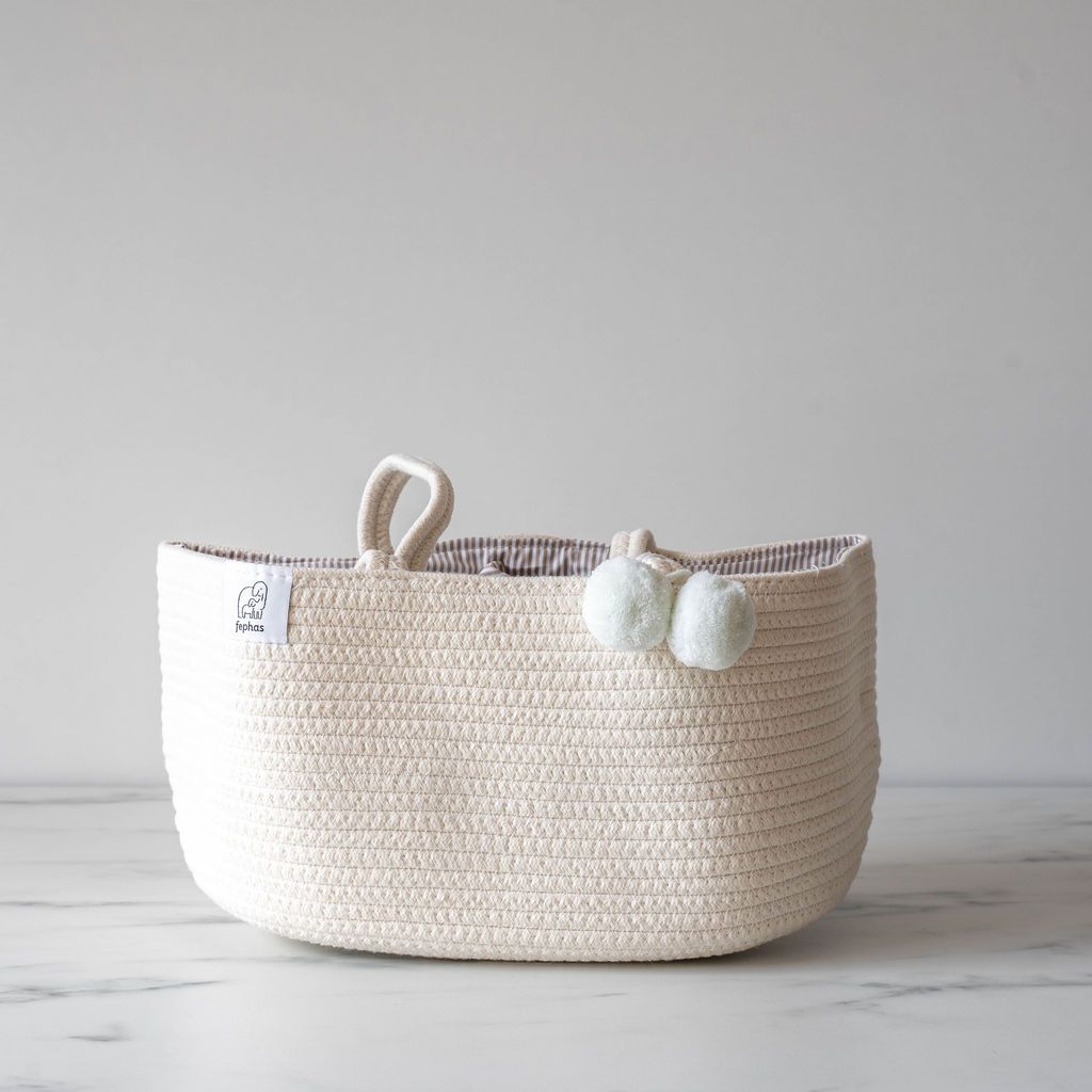 Cotton Rope Diaper Basket Caddy - Rug & Weave