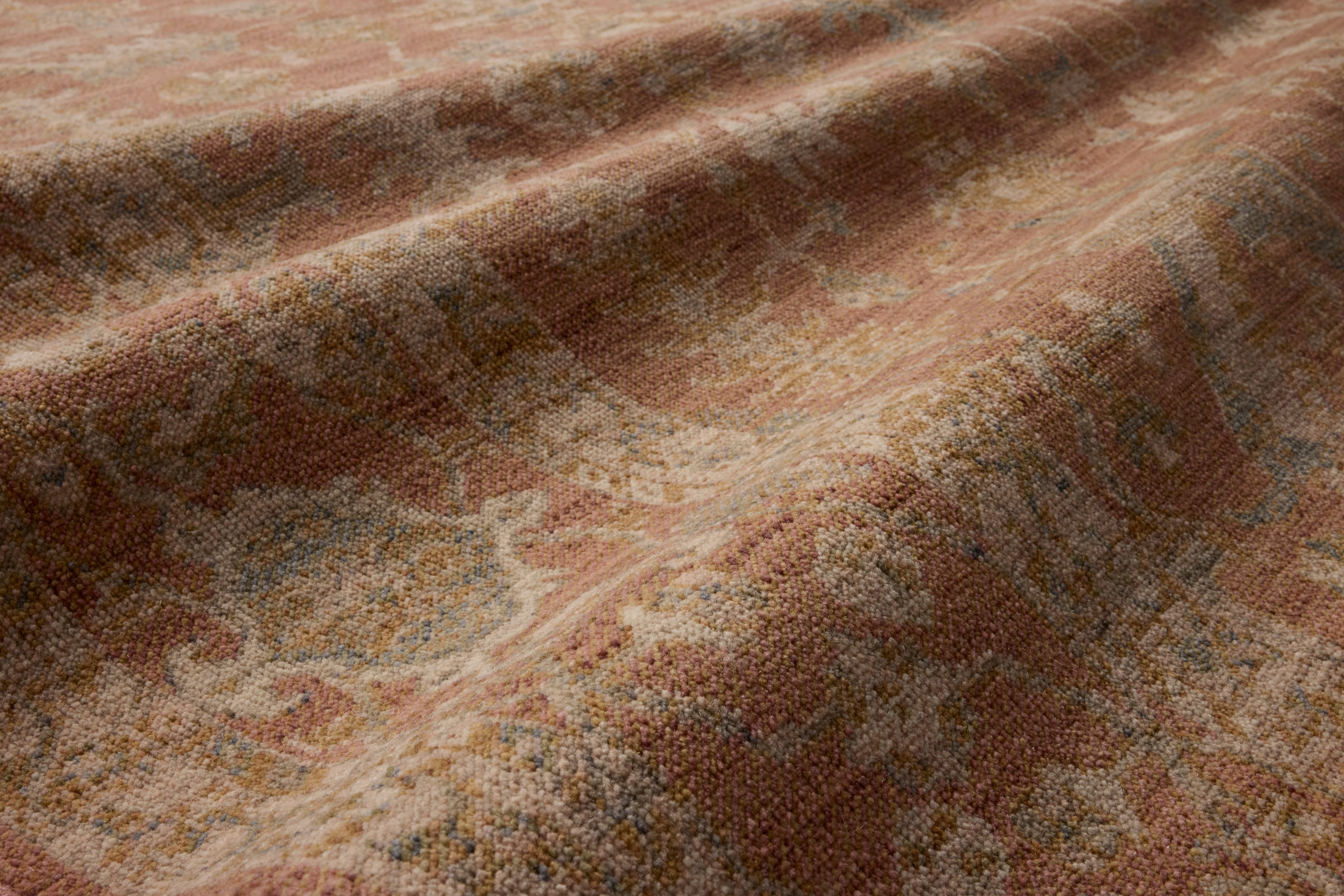 Loloi Reign Terracotta / Sky Square Rug RUGS - wool Loloi