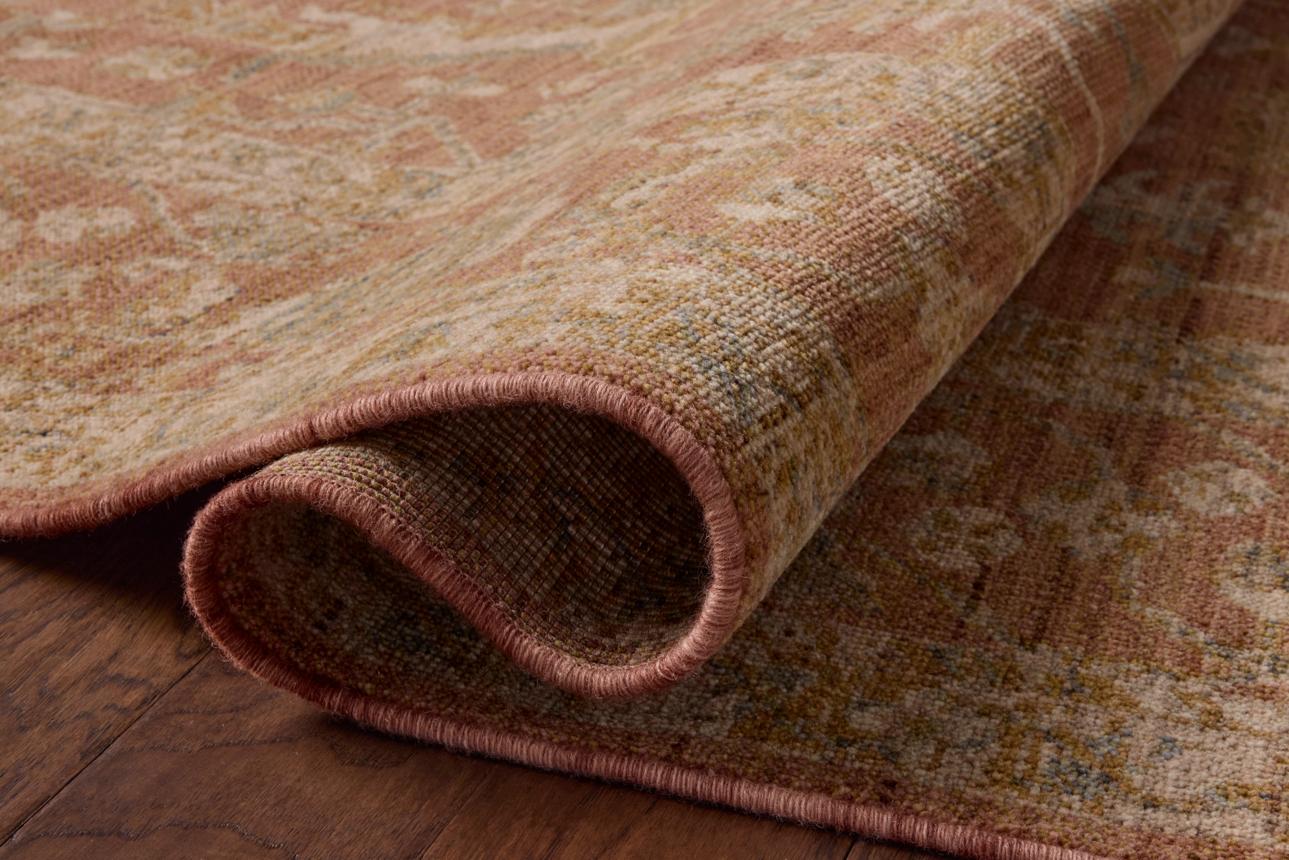 Loloi Reign Terracotta / Sky Square Rug RUGS - wool Loloi
