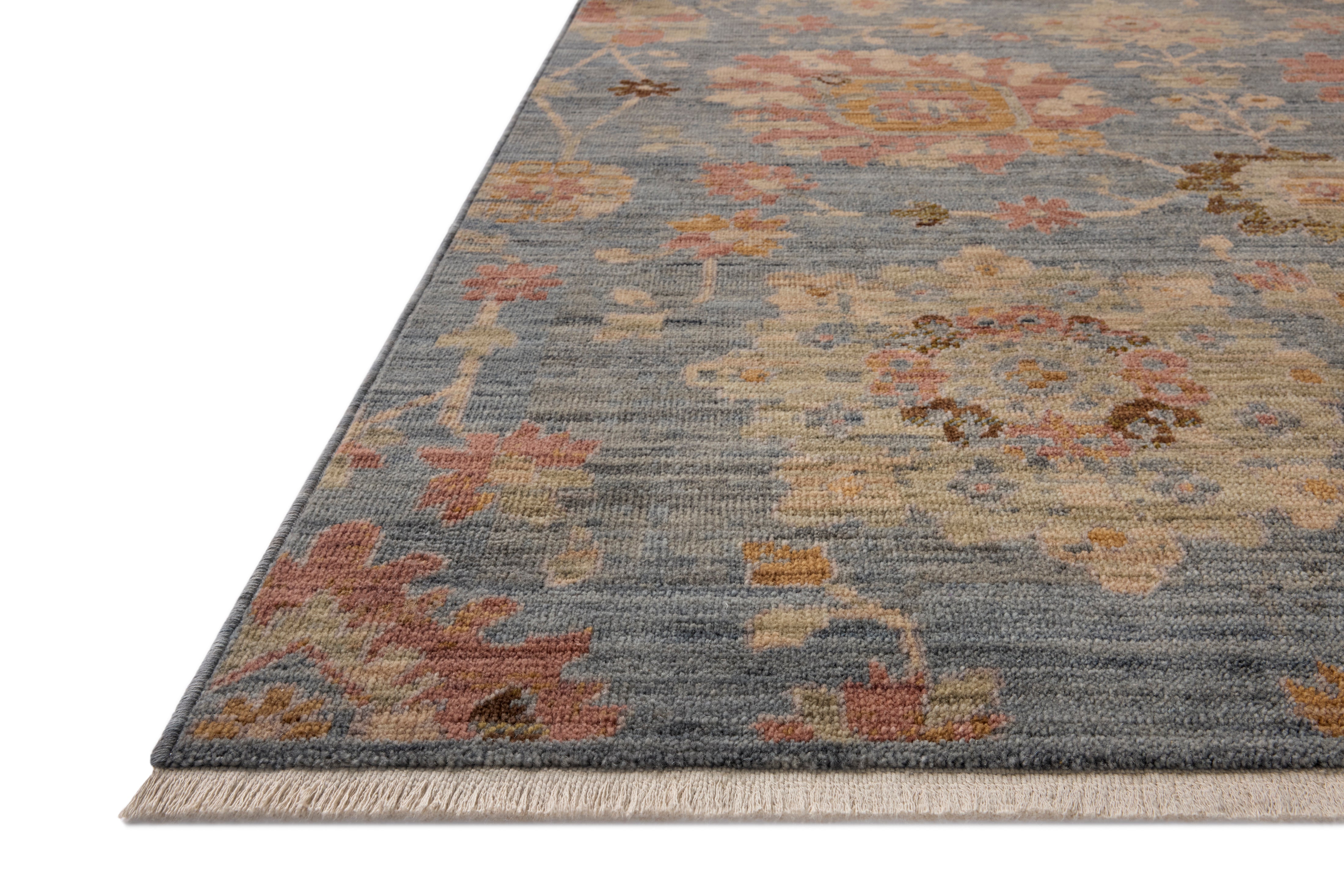 Loloi Reign Denim / Multi Square Rug RUGS - wool Loloi