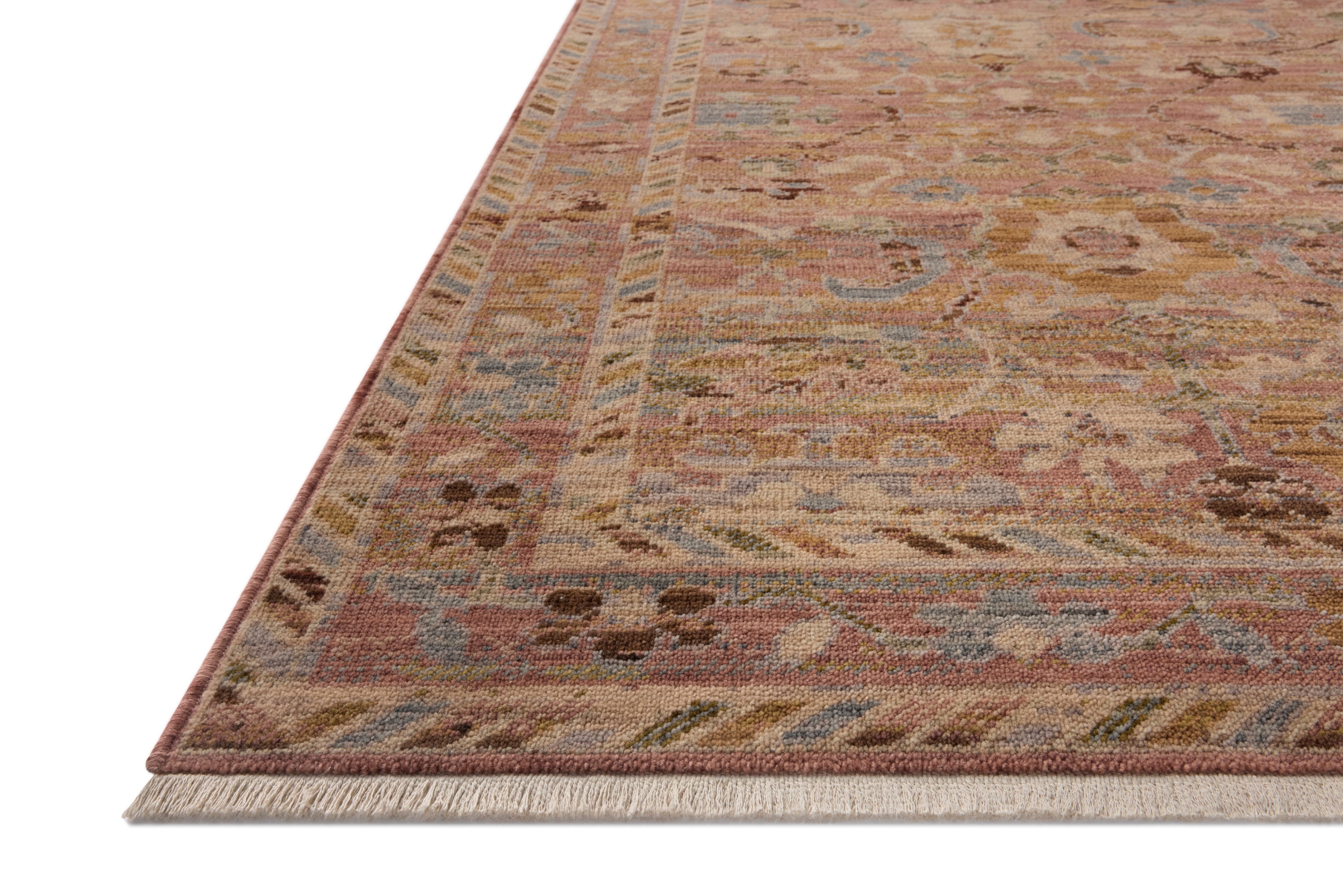 Loloi Reign Pink / Multi Square Rug RUGS - wool Loloi