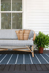 Ripple Black Stripe Reversible Rug