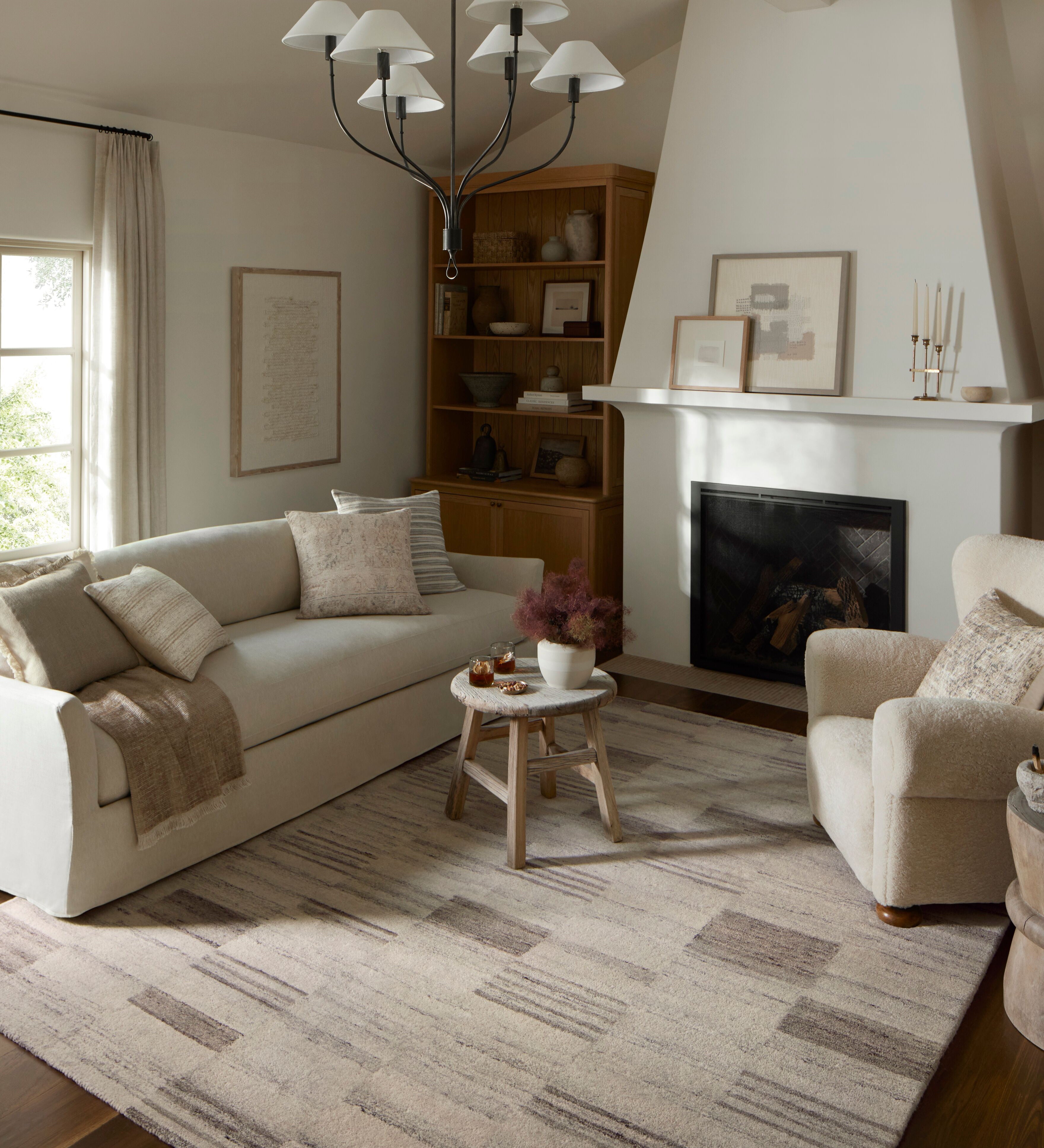 Amber Lewis x Loloi Rocky Ivory / Dove Rug 1-natural fibre rugs Loloi