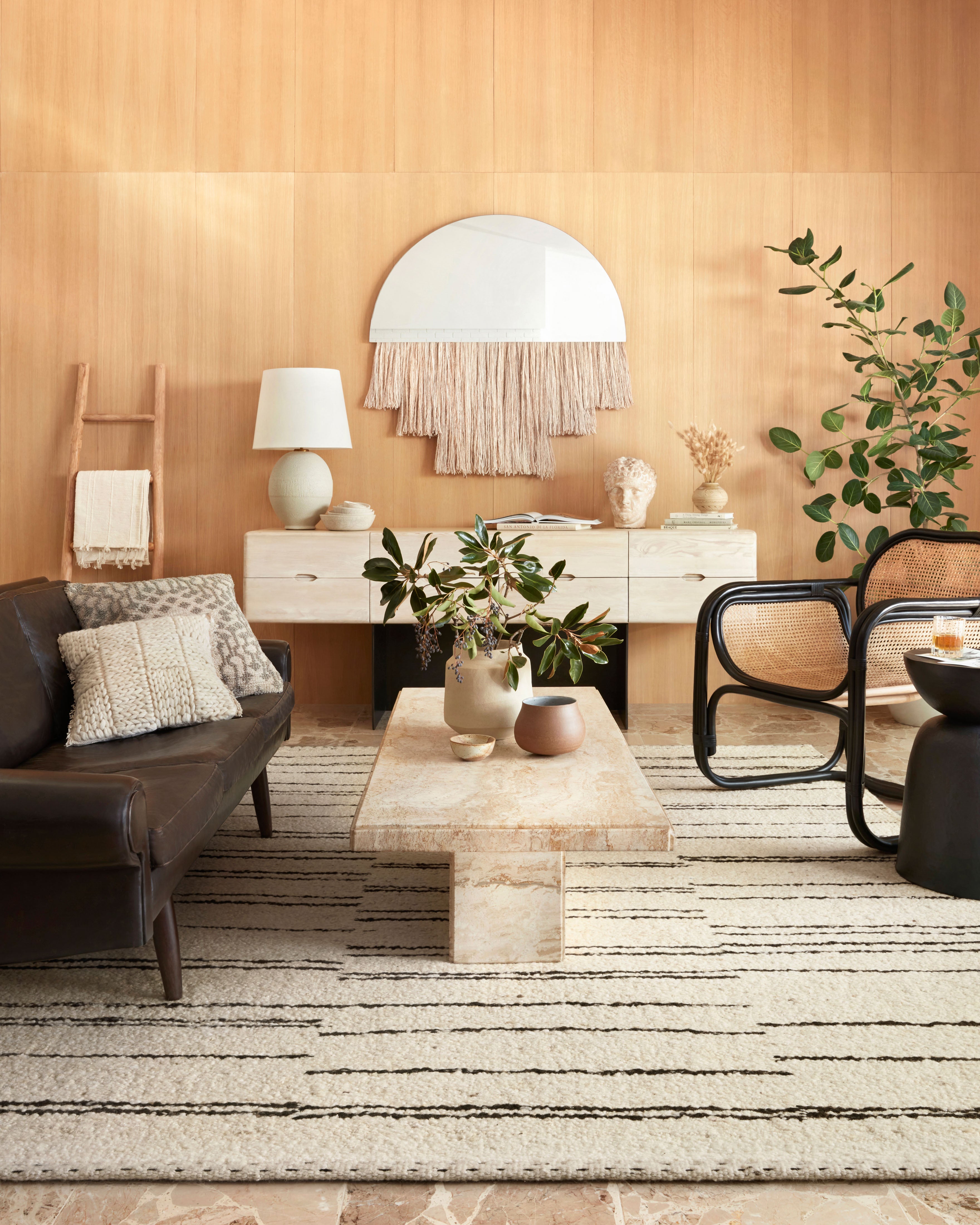 Loloi Roman Natural / Charcoal Rug RUGS - wool Loloi