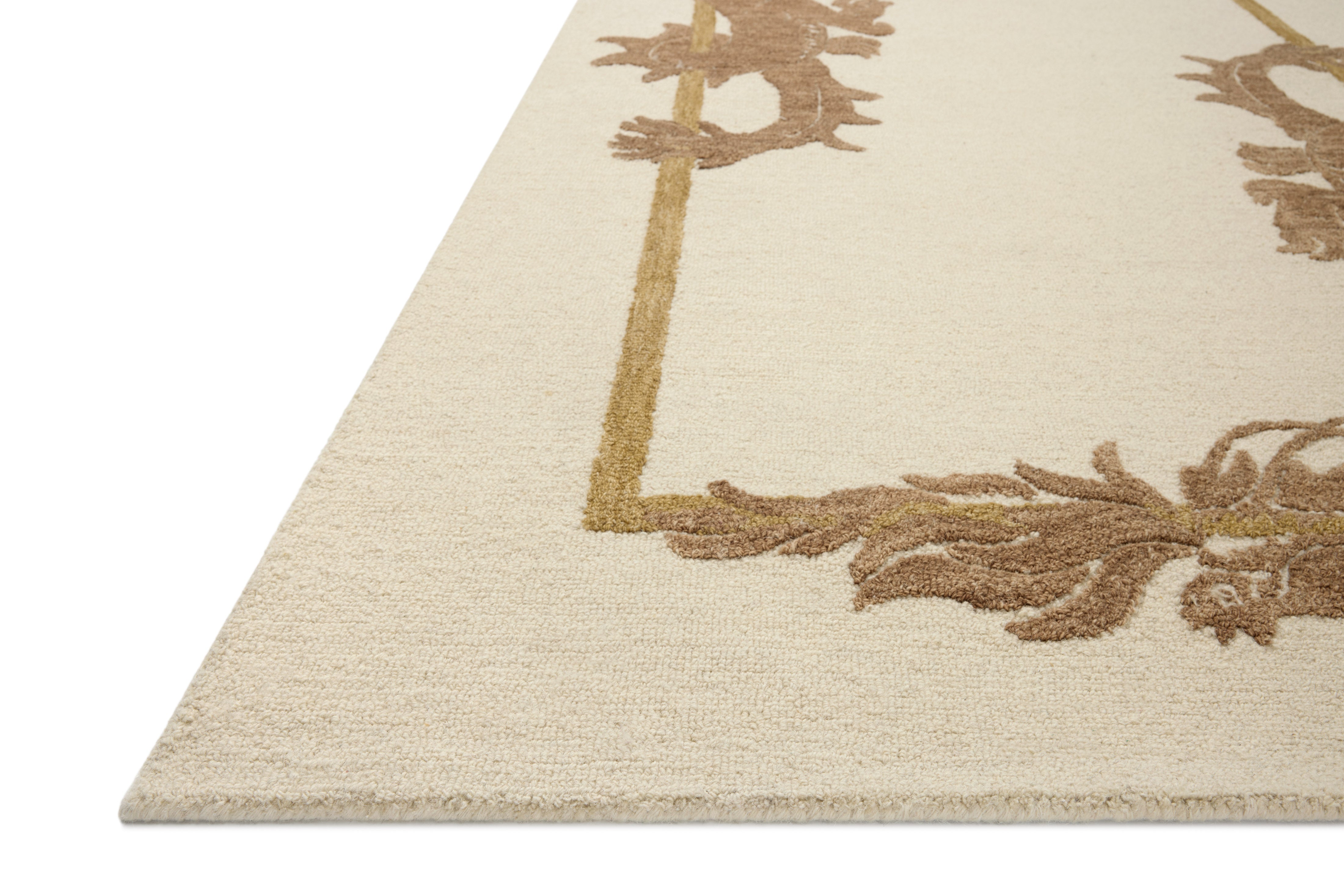 In-house sample - Loloi Romi Collection DESIGN - Rug Sample Loloi Ivory / Spice
