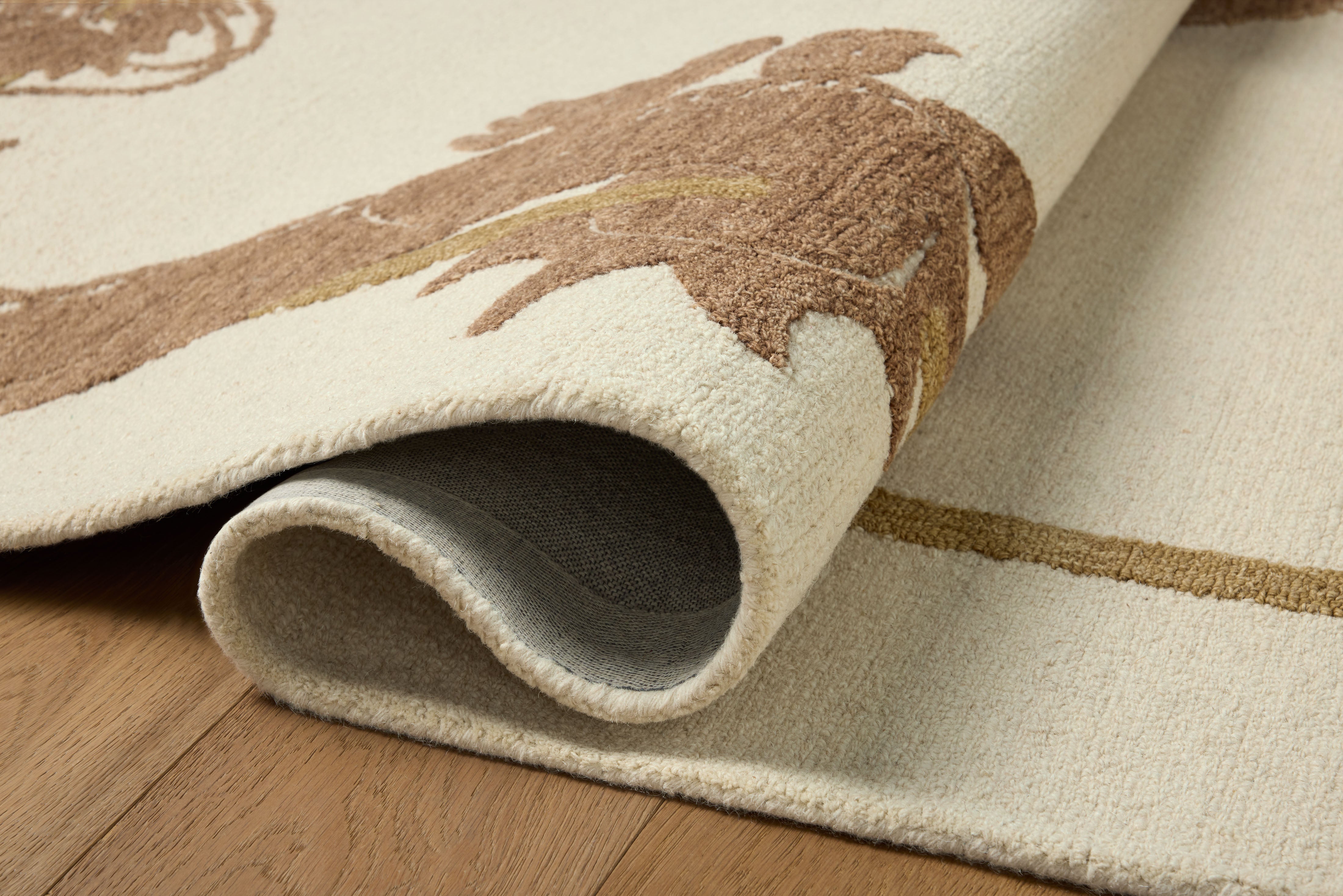 In-house sample - Loloi Romi Collection DESIGN - Rug Sample Loloi Ivory / Spice