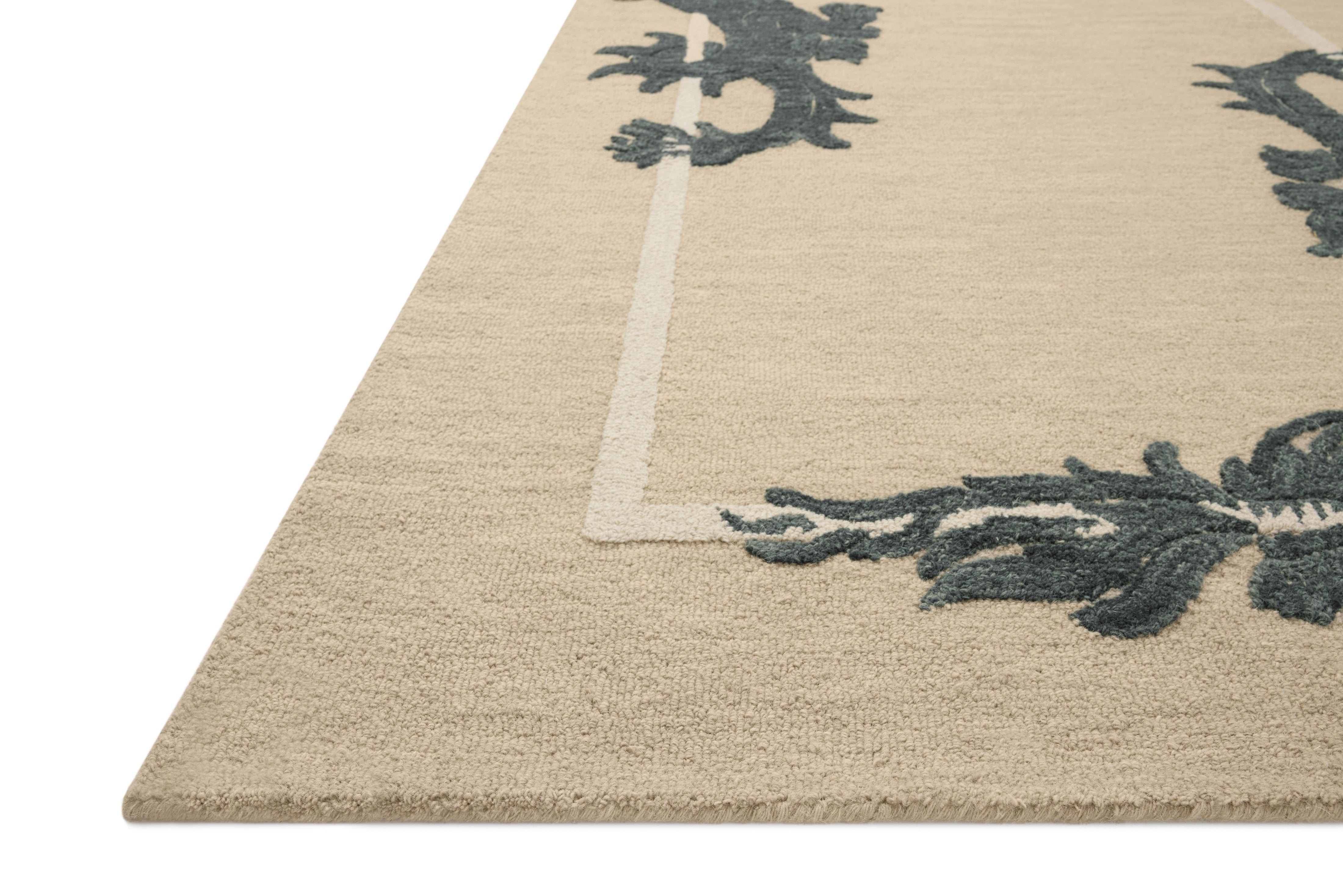Brigette Romanek x Loloi Romi Oatmeal / Midnight Rug, In-house Sample Romi Collection DESIGN Rug Sample Oatmeal / – view 2