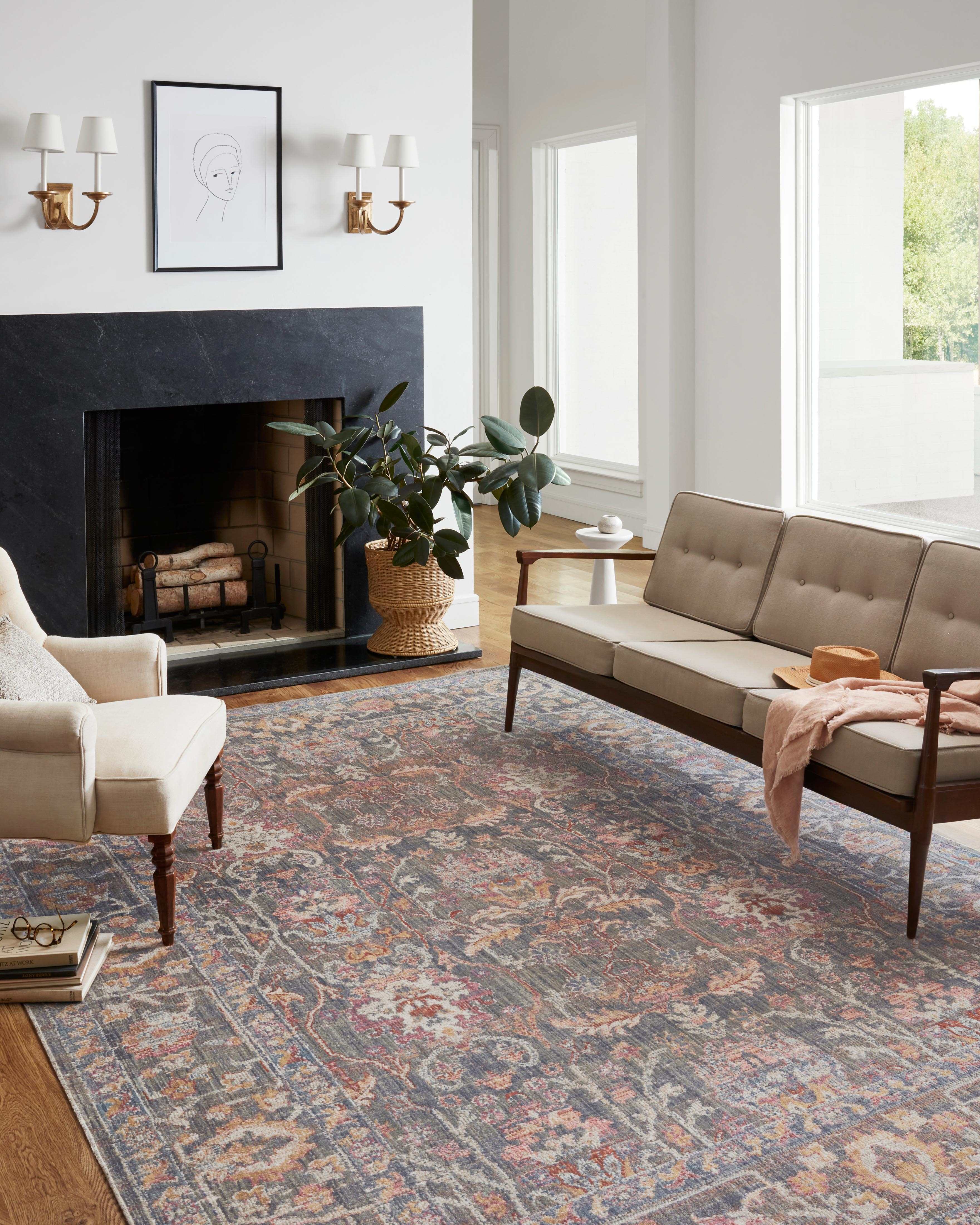 Chris Loves Julia x Loloi Rosemarie Stone / Multi Rug RUGS - patterned Loloi