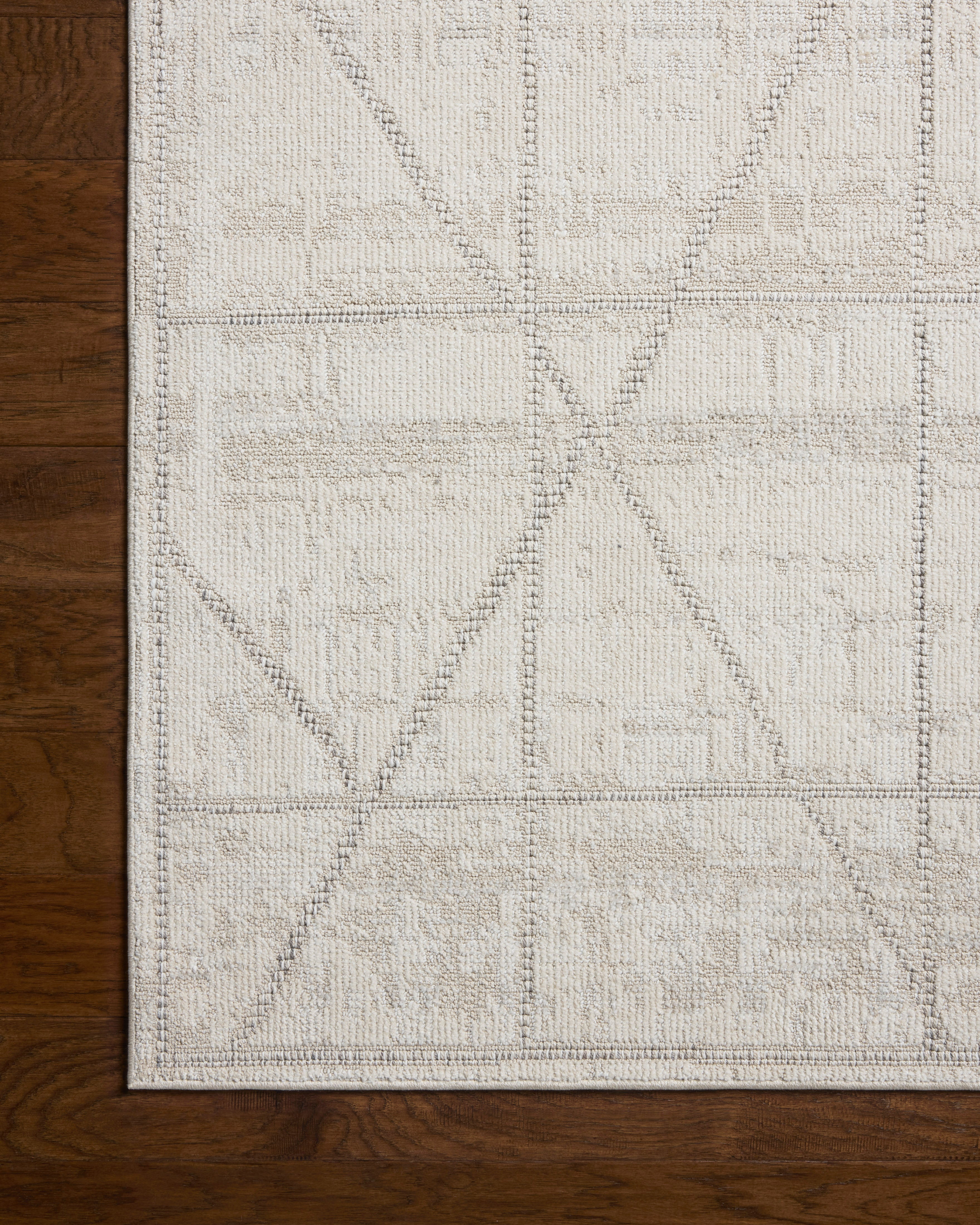 Loloi Roxie Ivory / Graphite Square Rug RUGS - synthetic Loloi
