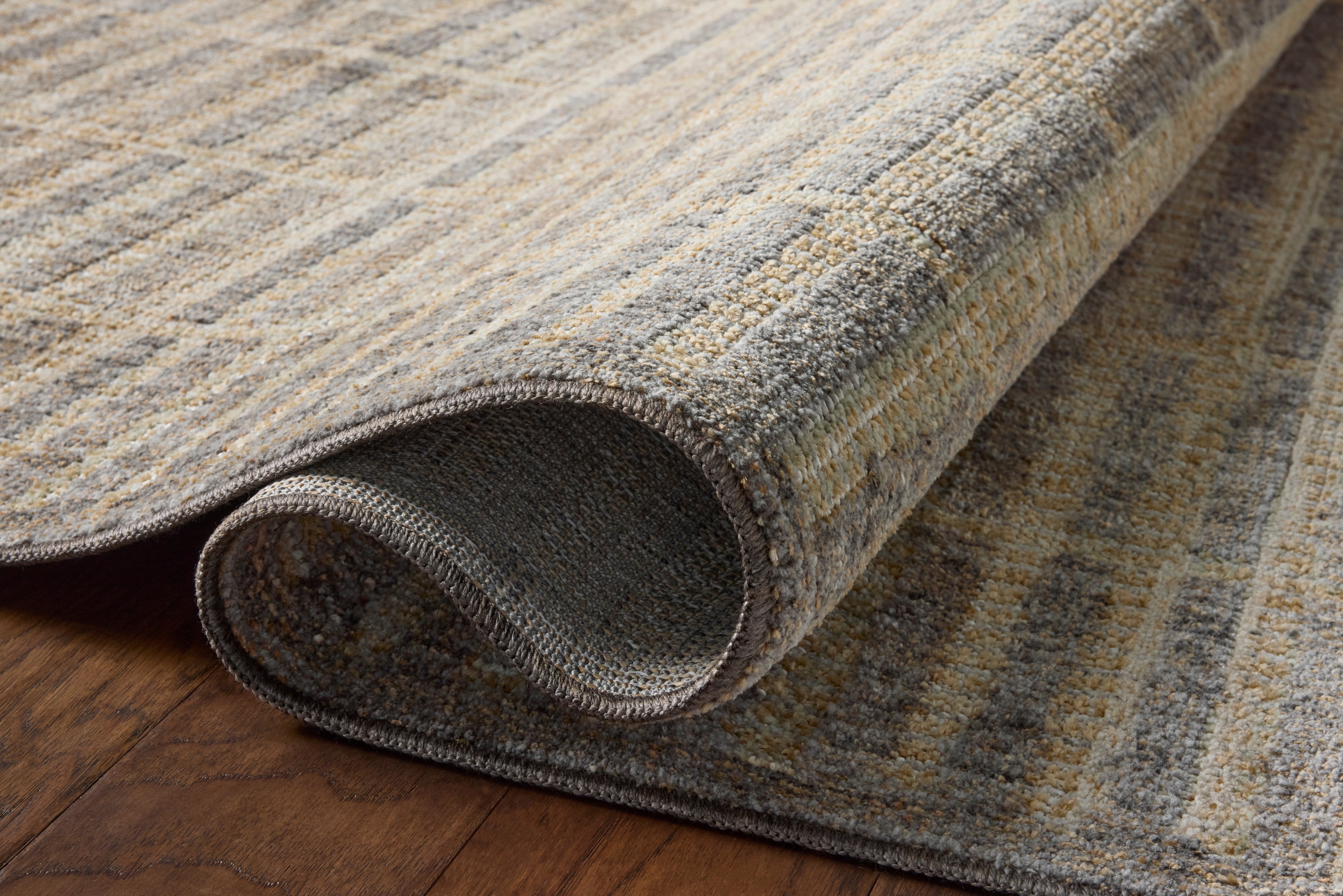 Loloi Roxie Smoke / Natural Square Rug RUGS - synthetic Loloi