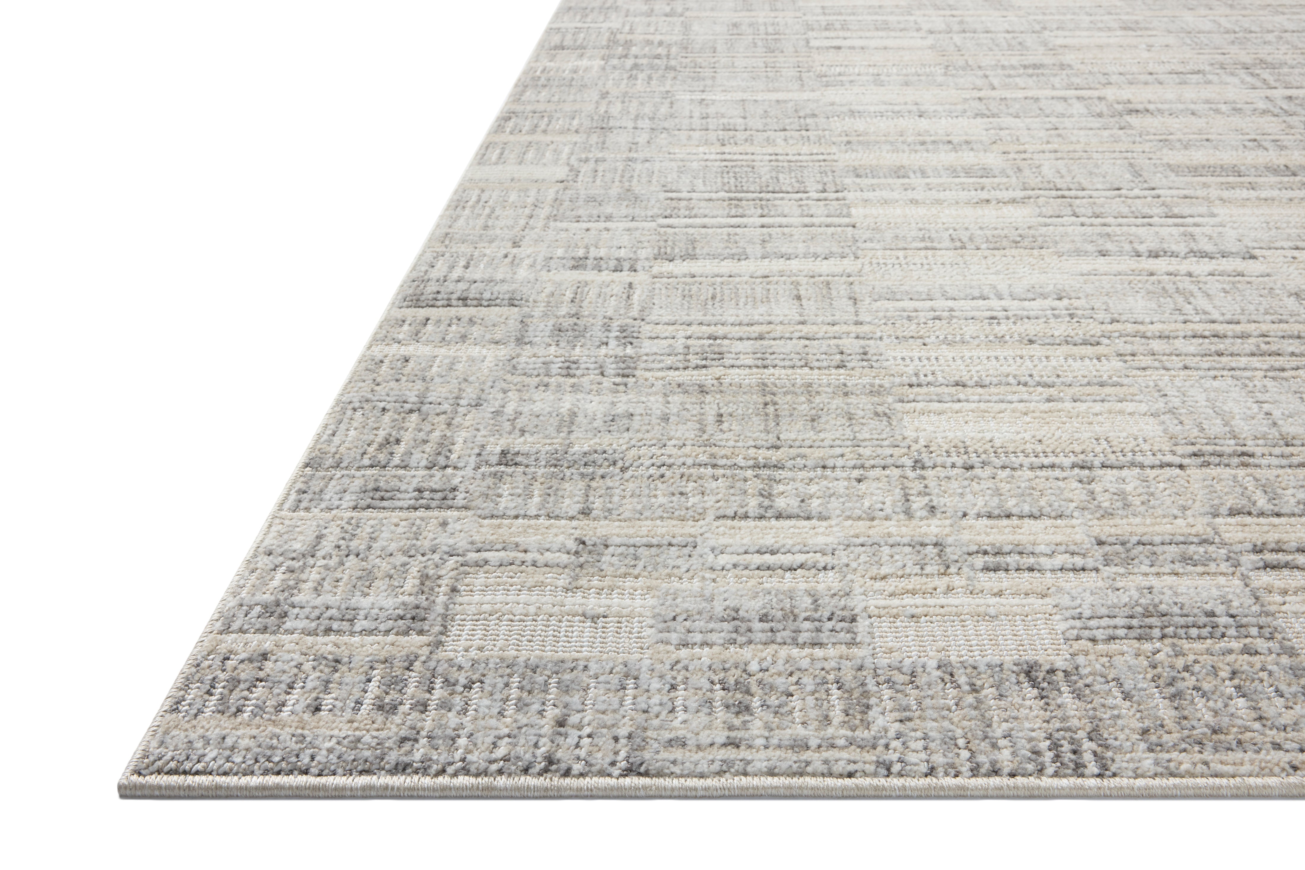 Loloi Roxie Granite / Oatmeal Square Rug RUGS - synthetic Loloi