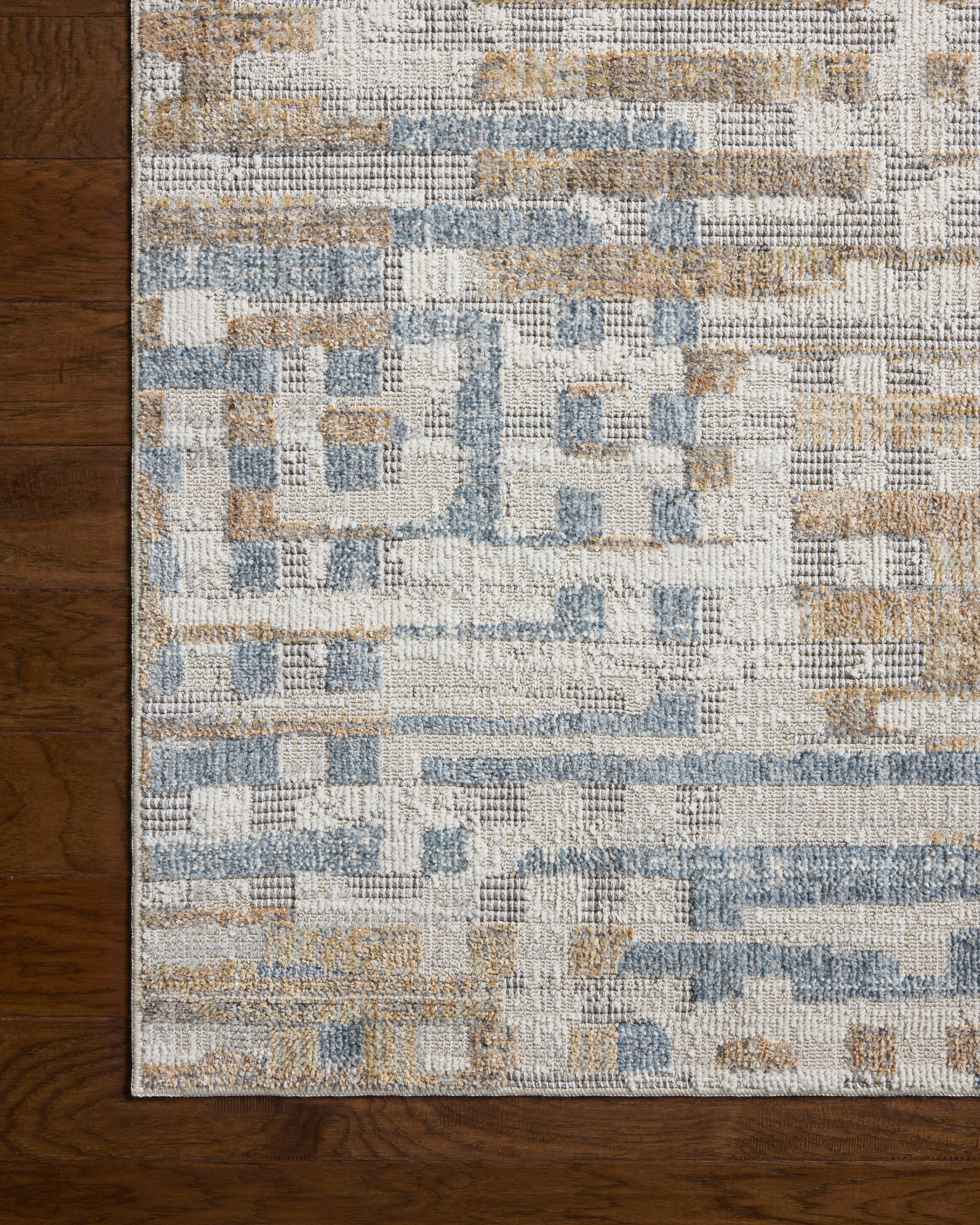 Loloi Roxie Ivory / Denim Square Rug RUGS - synthetic Loloi