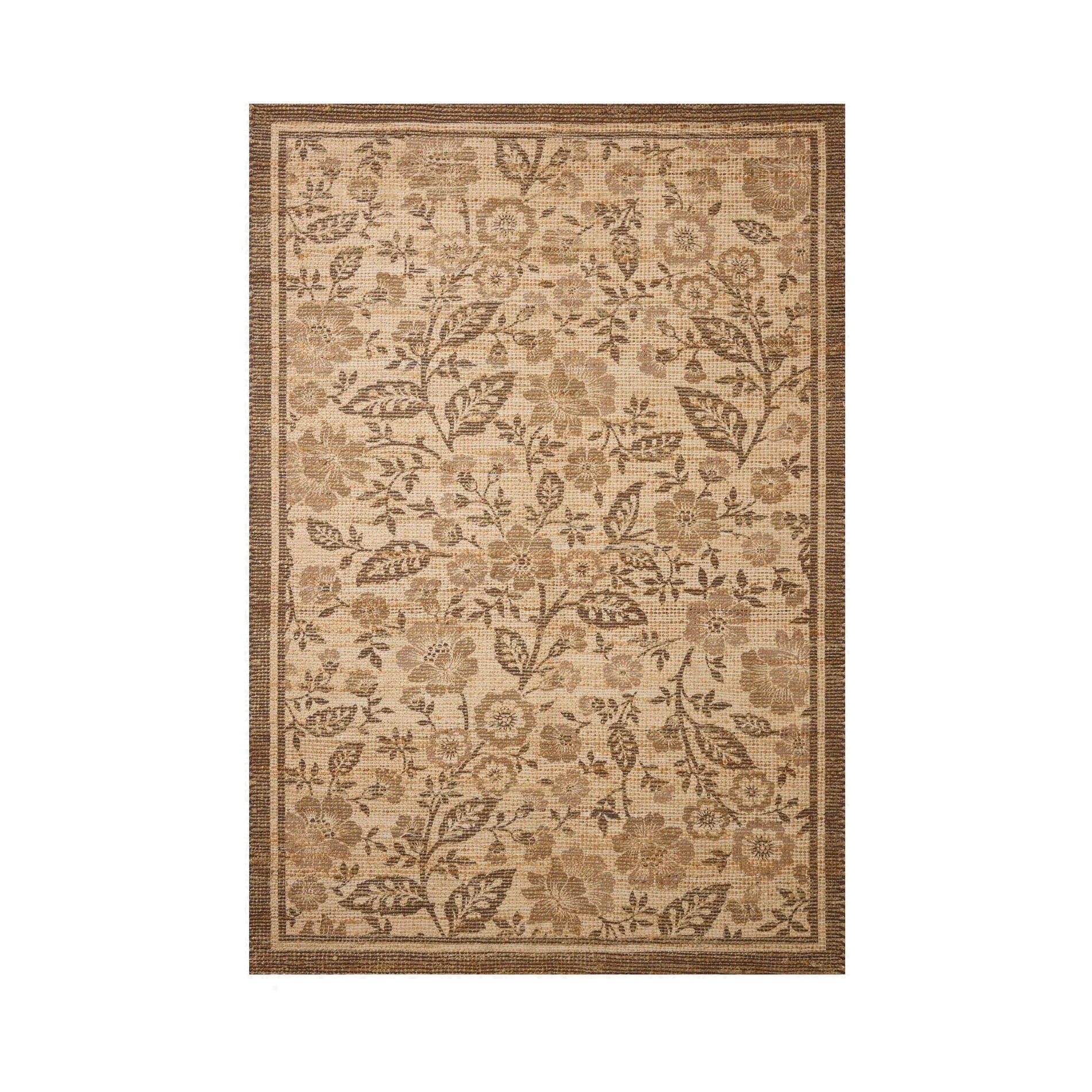 Chris Loves Julia x Loloi Rue Bark / Mocha Rug RUGS - jute Loloi