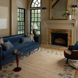 Chris Loves Julia x Loloi Rue Natural / Denim Rug RUGS - jute Loloi