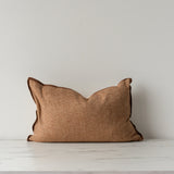 Jean Stoffer x Loloi Flange Pillow Chocolate