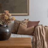 Jean Stoffer x Loloi Flange Pillow Chocolate