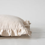Oatmeal Ruffle Pillow Cover 1 - PILLOWS - Linen - neutral Rug & Weave Pillows