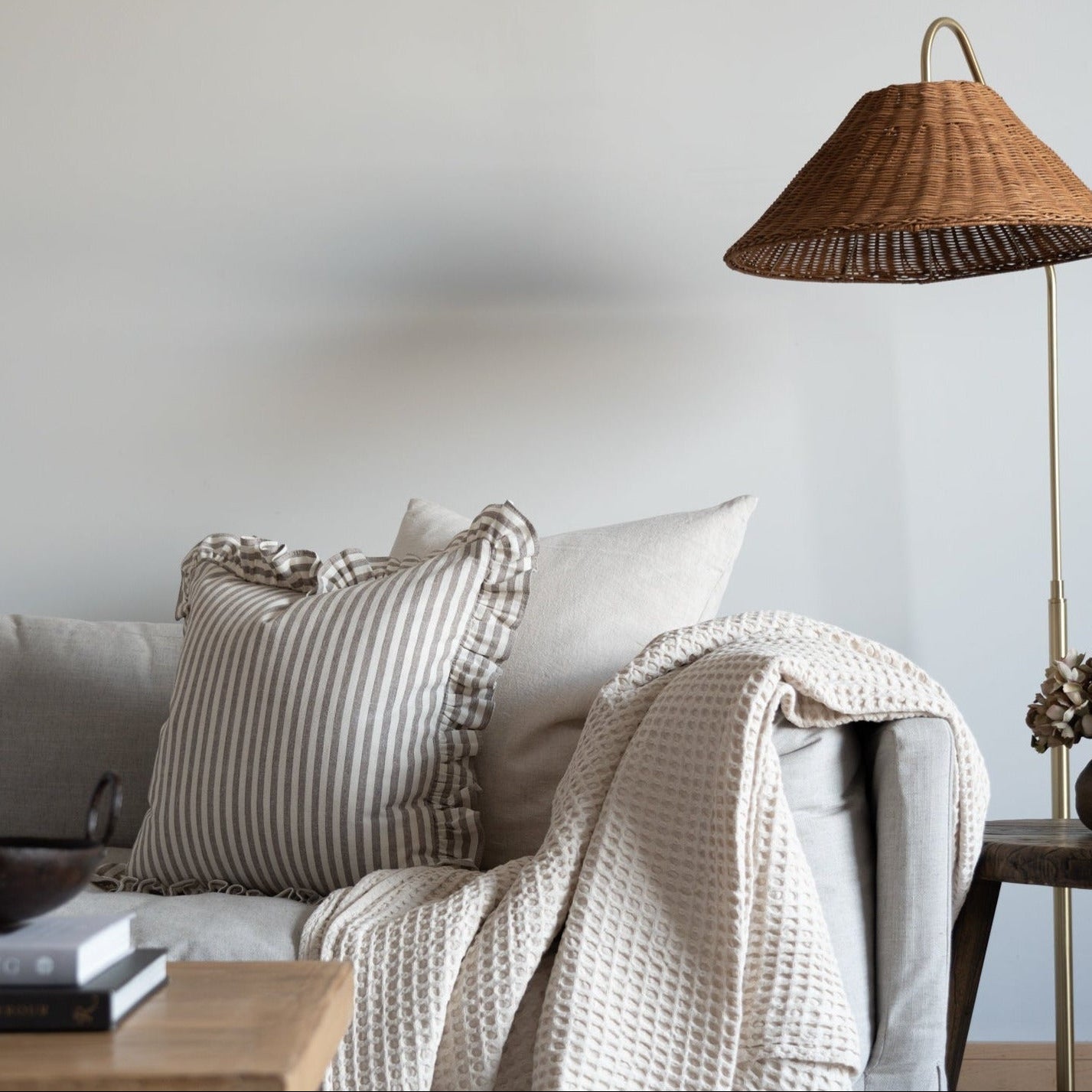 PRE-ORDER Juliette Ruffle Pillow Cover 1 - PILLOWS - Thai - neutral Rug and Weave