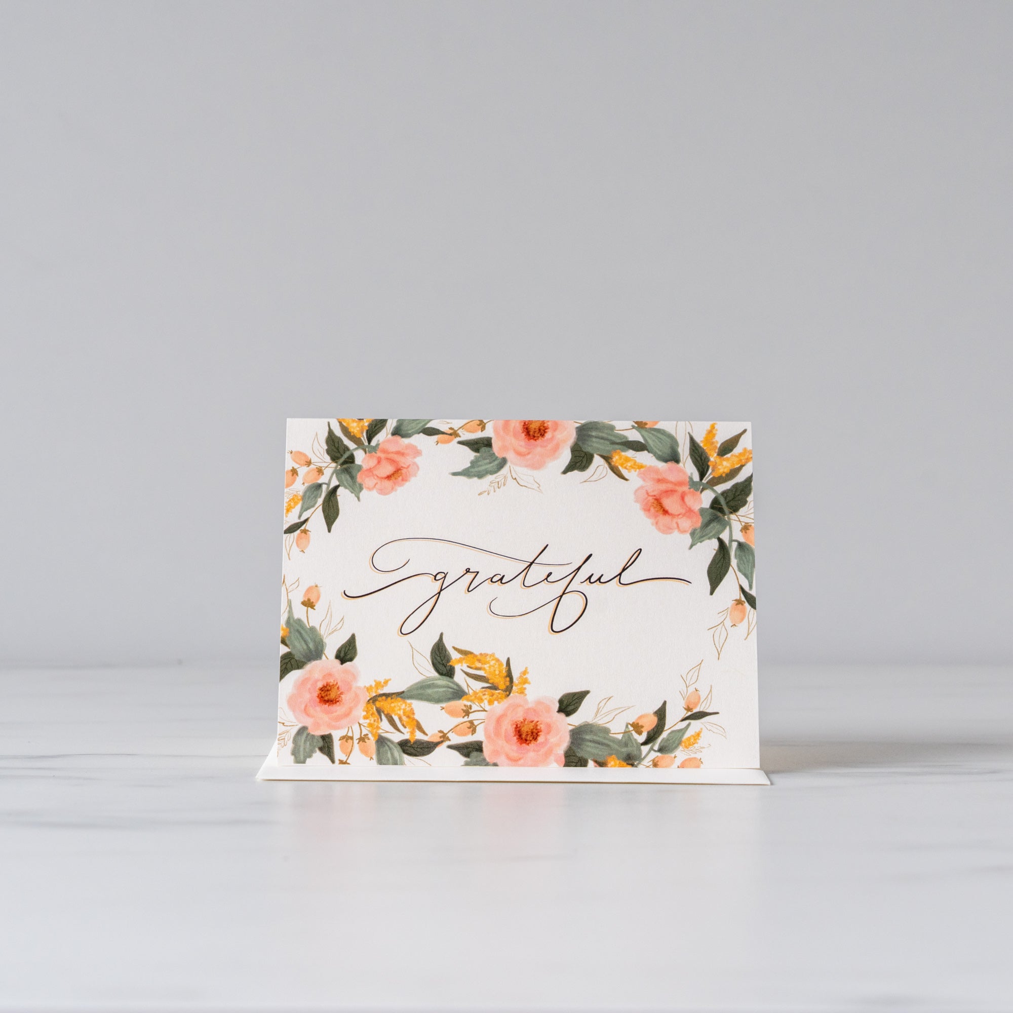 Floral Grateful Card - Rug & Weave