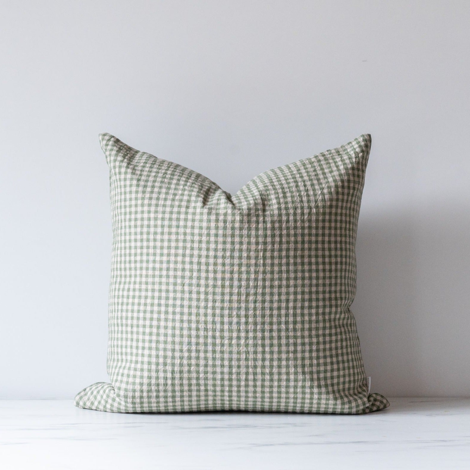 Genevieve Gingham Pillow Cover 3 - PILLOWS - linen - cool Rug & Weave Pillows
