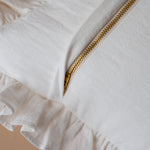 Ivory Ruffle Pillow Cover 1 - PILLOWS - Linen - neutral Rug & Weave Pillows