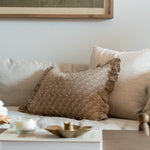 Samson Block Print Ruffle Pillow Cover 2 - PILLOWS - Block print - warm ORNA HOUSE