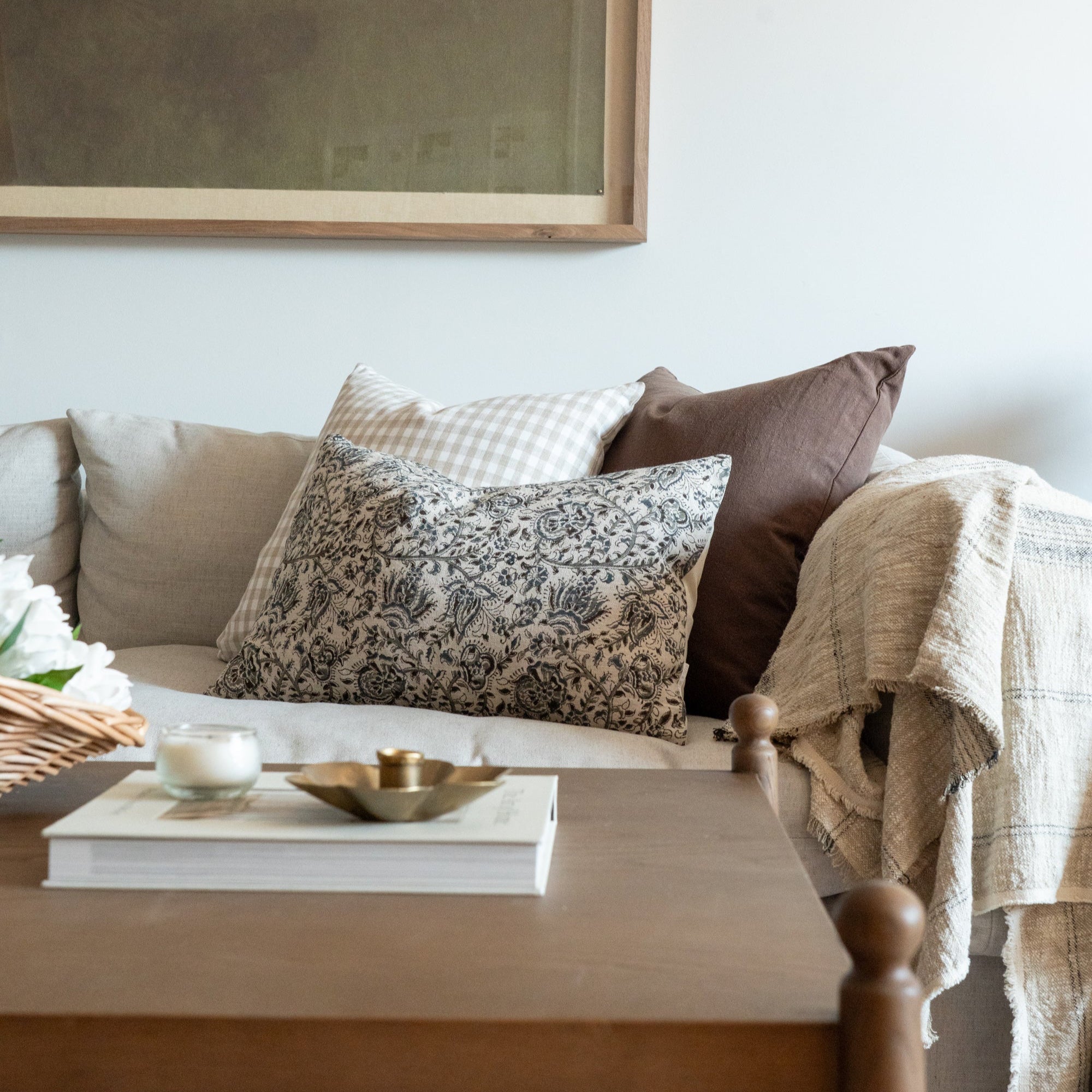 Espresso Linen Pillow Cover 2 - PILLOWS - Linen - warm Rug & Weave Pillows