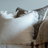 Ivory Ruffle Pillow Cover 1 - PILLOWS - Linen - neutral Rug & Weave Pillows