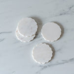 Scalloped Marble Coaster Set - Rug & Weave