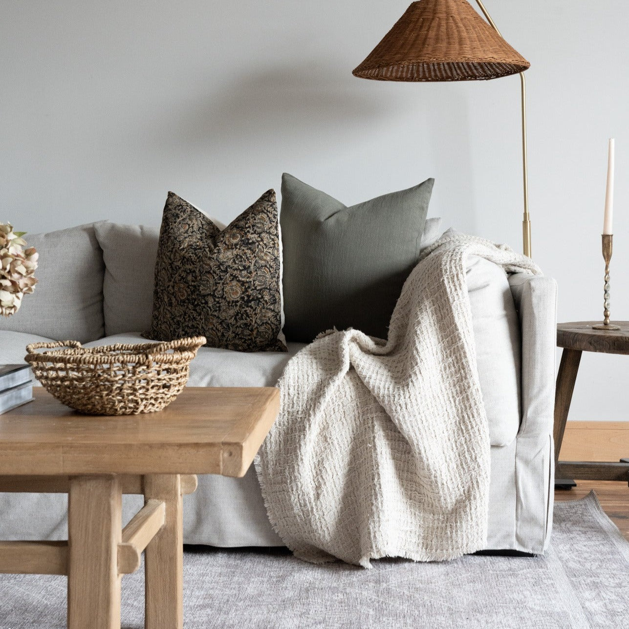 PRE-ORDER: Sage Linen Pillow Cover 3 - PILLOWS - linen - cool Rug & Weave Pillows