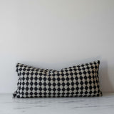 Black Check Weave Pillow