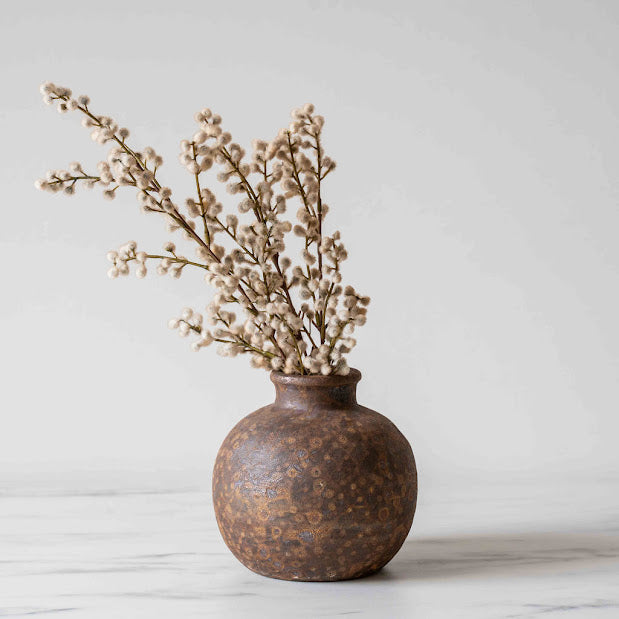 Aged Stoneware Vase-Rug & Weave