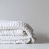 White Tassel Waffle Blanket-Rug & Weave