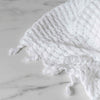 White Tassel Waffle Blanket-Rug & Weave