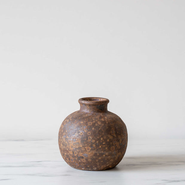 Aged Stoneware Vase-Rug & Weave