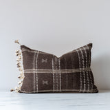 Umber Bhujodi Fringe Pillow Cover
