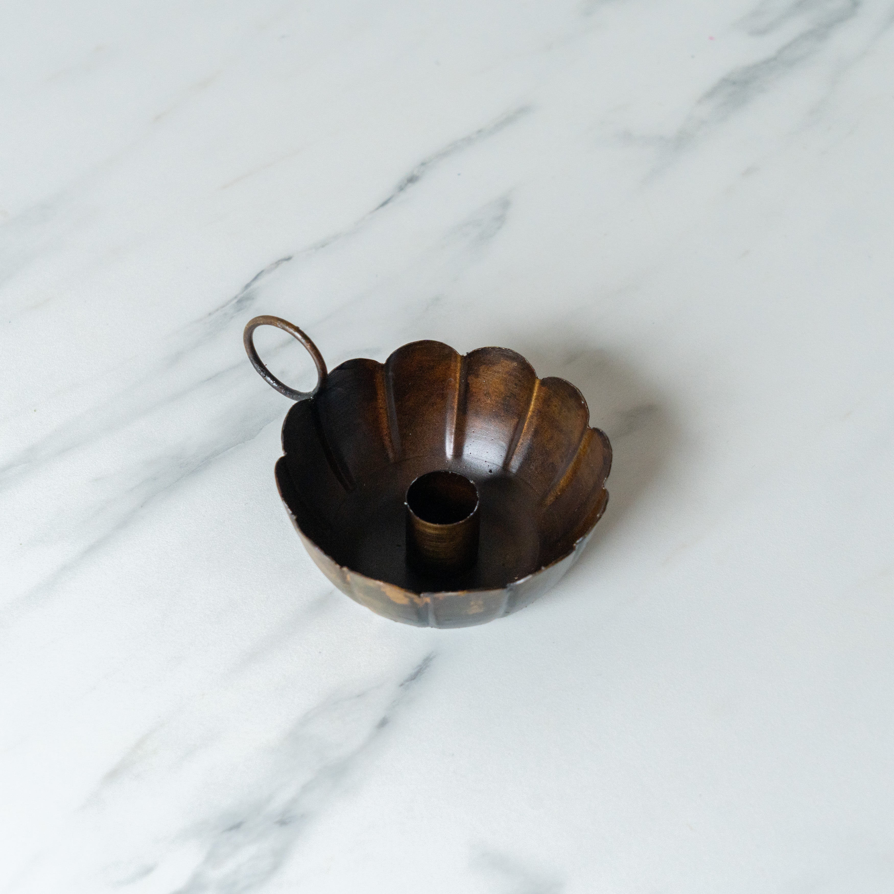 Rug & Weave - Antiqued Scallop Taper Candle Holder