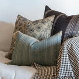 Dusk Tussar Fringe Pillow Cover