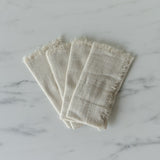 Oat Cotton Fringed Napkin Set