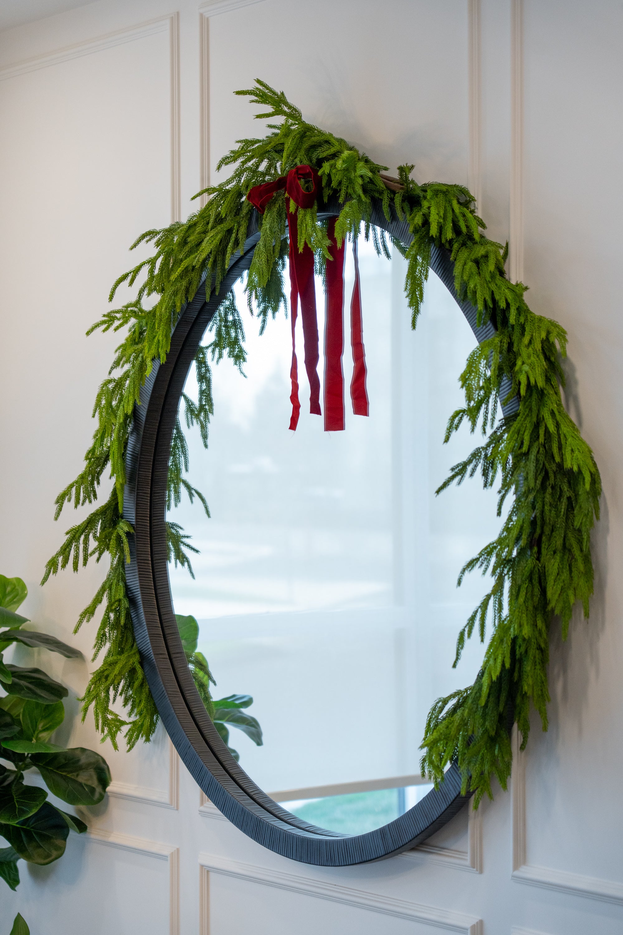 Faux Dripping Pine Garland CHRISTMAS 2025 Tri W Imports