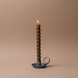 Fluted Tin Candle Holder with Handle