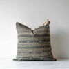 Charcoal Tussar Fringe Pillow Cover