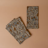 Floral Hand Block Napkin Set