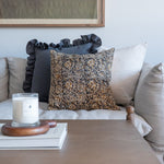 Charcoal Ruffle Pillow Cover 3 - PILLOWS - linen - cool Rug & Weave Pillows