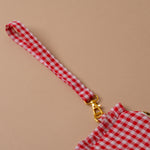 Gingham Ruffle Wrist Wallet Rug & weave